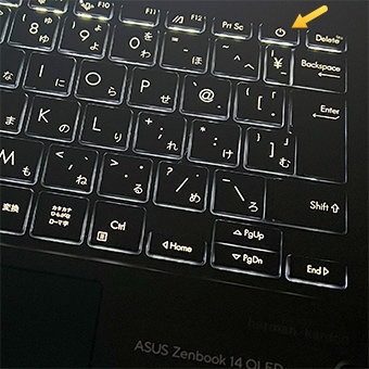 ASUS Zenbook 14 OLED UX3405MA LEDキーボードバックライト